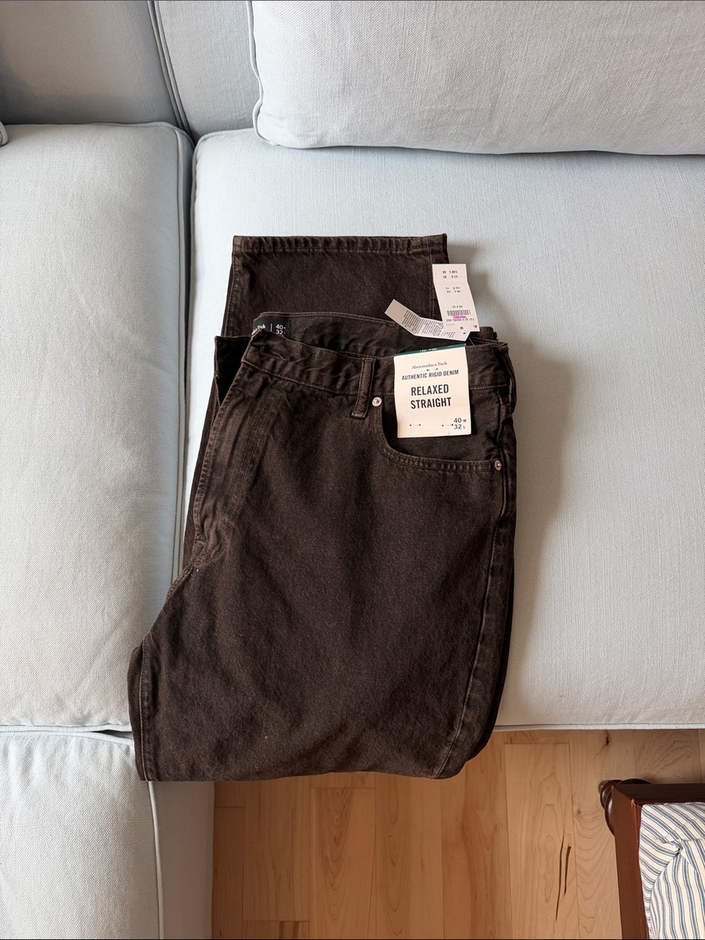 Abercrombie & Fitch Men's Relaxed Straight Jeans - Dark Brown